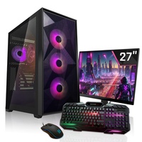 SYSTEMTREFF Gaming Komplett PC Set AMD Ryzen 9 5900X 12x4.8GHz | AMD Radeon RX 6800 DX12 | 1TB M.2 NVMe | 32GB DDR4 RAM | WLAN Desktop Paket Computer für Gamer, Gaming