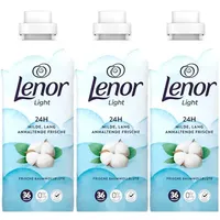 3x756ml Lenor Weichspüler Frische Baumwollblüte LIGHT | 24H milde Frische 108WL