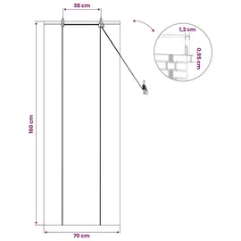 vidaXL Bambusrollo 70 x 160 cm Braun