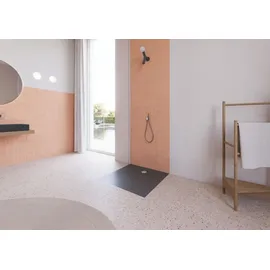 Kaldewei Superplan ZERO 1534-5, Duschwanne mit Wannenträger extraflach, 100x100cm, 353447982666 Farbe: cool Grey 80 mit Secure Plus
