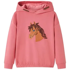 vidaXL Kinder-Kapuzenpullover Altrosa 128