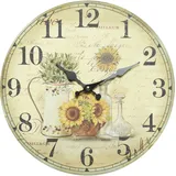 Ambiente Haus Sonnenblume Wanduhr 28 cm analog