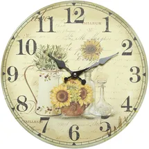 Ambiente Haus Sonnenblume Wanduhr 28 cm analog