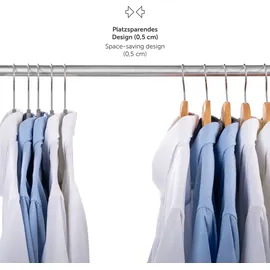 Blumtal 50 Stück Samt-Kleiderbügel - Samt-Kleiderbügel, rutschfest, um 360° drehbar, Grau