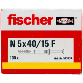 Fischer Nageldübel N 5 x 40/15 F 100 Stück