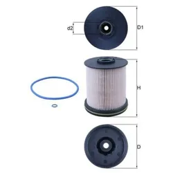 Kraftstofffilter MAHLE KX 491/1D für Opel Astra K Sports Tourer