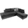 luma-home Federkern Ecksofa Doppelbett Dauerschläfer Bettkasten, Couch in Anthrazit, Grau Textil, 4-Sitzer, Füllung: Kaltschaum, Ottomane links, Eckteil,L-Form, 306x223 cm, Wohnzimmer, Sofas / Couches, Wohnlandschaften, Ecksofas
