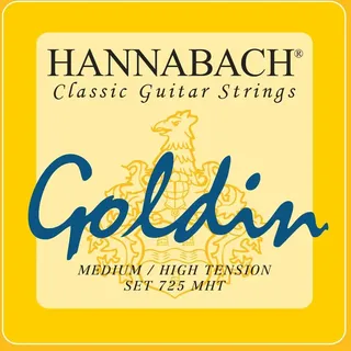 Hannabach Klassikgitarrensaiten Serie 725 Medium/High Tension Goldin/Carbon - Satz - 725MHT