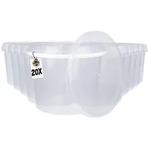 FixedByU Eimer mit Deckel 4 l Transparent rund