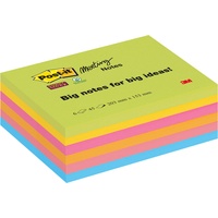 Post-it Post-it® Super Sticky Meeting Notes Haftnotizen extrastark farbsortiert 6 Blöcke