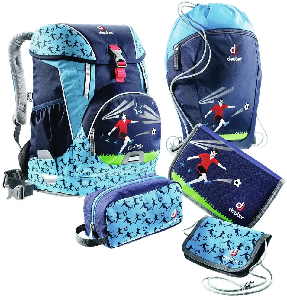 Deuter School OneTwo Set - Sneaker Bag, 5-teilig navy-soccer