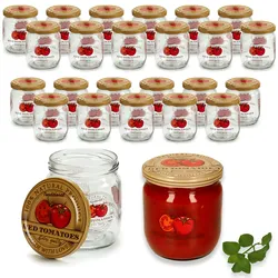 25er Set Tomato Sturzglas 425ml Einmachglas + TO82 Deckel Vorratsgläser einkochen