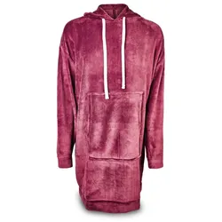 Oversize Kuschelhoodie - Damen, beere