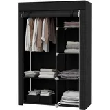 Homcom Kleiderschrank Stoffschrank 103 x 162,5 x 43 cm Schwarz