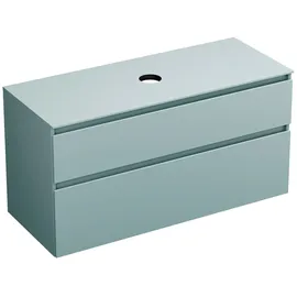 Burgbad Lin20 Waschtischunterschrank 120 x 48,7 x 66,1 cm Eisblau Matt/Anthrazitgrau
