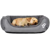 Neti Hundebett Hundekorb Hundekissen Hundesofa Katzenbett Schlafplatz (Grau, L)