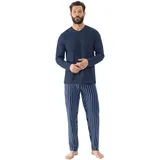 MEY Schlafanzug Straight Blau XL