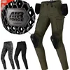 GIRO 2.0 LADY Motorradhose Damen - Elastische, Slim Fit, Cargo Biker Hose Damen mit DuraQL Schicht, Knie und Hüft Protektoren, Oberschenkeltaschen (Khaki, 26