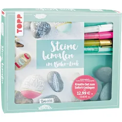 Kreativ-Set Steine bemalen im Boho-Stil