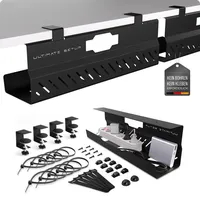 Ultimate Setup Kabelkanal Schwarz, Metall, 11x13x43 cm, Arbeitszimmer, Schreibtische