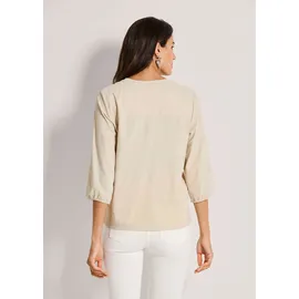 Madeleine Kurzarmbluse Elegante Schlupfbluse mit V-Ausschnitt Weiß 42