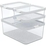 Rotho Kühlschrank-Organizer Set 4-tlg. transparent