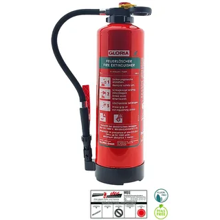 Gloria - SE+6PRO - 6l Schaumfeuerlöscher - für die Brandklassen A, B - inkl. Wandhalterung - inkl. Prüfnachweis