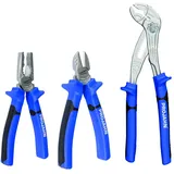 PROJAHN Zangen Set 3-tlg. Wasserpumpenzange Seitenschneider, Kombizange)