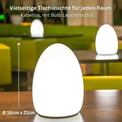 EGG Akku Tischleuchte 16 cm mit APP Steuerung