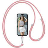 Flyzoo Handykette Universal, Handy Kordel aus Nylon, Einstellbar Crossbody Handyschnur & Handy Band zum Umhängen, Kompatibel mit Jedem Smartphones für Meisten Handyhüllen - Ohne Hülle (Rosa)