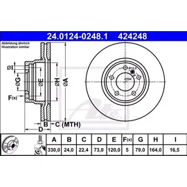 ATE Bremsscheibe 24.0124-0248.1