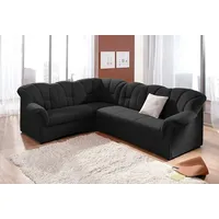 DOMO collection Eckcouch Kunstleder 2-Sitzer Schwarz