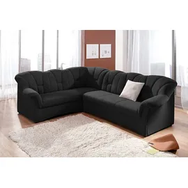 DOMO collection Eckcouch Kunstleder 2-Sitzer Schwarz