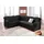 DOMO collection Eckcouch Kunstleder 2-Sitzer Schwarz
