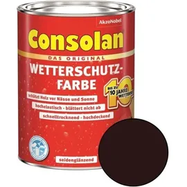 Consolan Wetterschutz-Farbe 750 ml dunkelbraun seidenglänzend