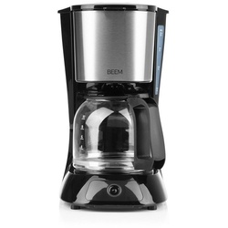 BEEM Filterkaffeemaschine FRESH-AROMA-PURE Filterkaffeemaschine – Glas 900W 1,25l – schwarz, 1.25l Kaffeekanne