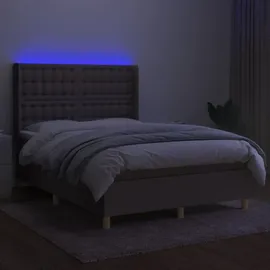 vidaXL Boxspringbett 140 x 200 cm Taupe