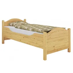 Erst-Holz Seniorenbett extra hoch Rollrost 90x220 Überlänge Holzbett Einzelbett Gästebett 60.40-09-220