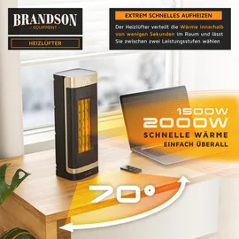 Brandson Heizlüfter 2000 W Schwarz/Gold
