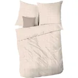 KAEPPEL Musselin Grid Beige 135 x 200 cm + 80 x 80 cm