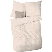 KAEPPEL Musselin Grid Beige 135 x 200 cm + 80 x 80 cm