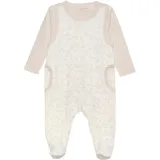 FIXONI Kinder Langarmbody "Body LS w.Velour Romper" in Beige | Gr.: 56