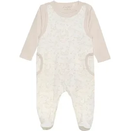 FIXONI Kinder Langarmbody "Body LS w.Velour Romper" in Beige | Gr.: 56