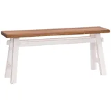 DESIGN DELIGHTS Sitzbank Altholz Weiß 118 x 53 x 27,5 cm