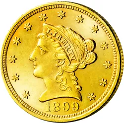 USA 2 1/2 Dollar 1840-1907 "Liberty Head"