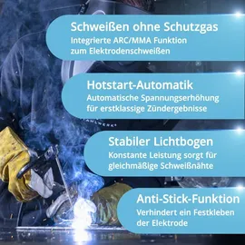 STAHLWERK Inverterschweißgerät AC/DC WIG 200 Puls ST IGBT Vollausstattung