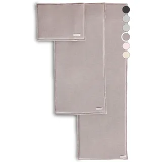 SAUNASOFA Liege-Auflage Sauna 182x52 cm – Saunamatte zum Liegen aus Baumwolle – Waschbar, atmungsaktiv, handgefertigt in Europa – Sauna Auflage in Taupe