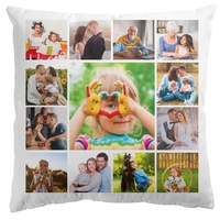 Personalised Gifts Market Foto-Kissen Selbst gestalten - weiß - individuell Bedruckt 100% Polyester Kopfkissen mit eigenem Foto (40 x 40 cm) Sofadekor