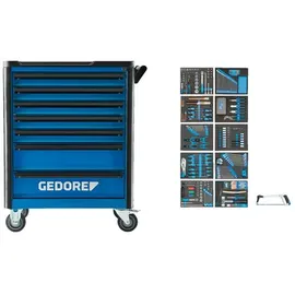 Gedore Werkzeugwagen workster highline mit 308-teilig Werkzeugsortiment