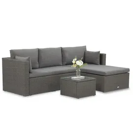 beautysofa SEVILLA Loungeset dunkelgrau
